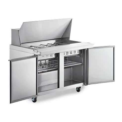 Mesa de Preparacion Mega Top de 2 Puertas de Acero Inoxidable 150 Centimetros U-STAR SCLM2-60-E-HC