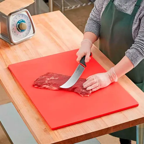Tabla Picar de Polipropileno de 18 x 24 Pulgadas, Roja MASTER CHEF 1824RD