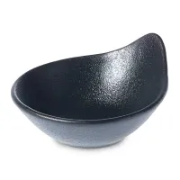 Plato Hoja de Porcelana 10 Centimetros Negro Arenoso ARNI CS2770-J09