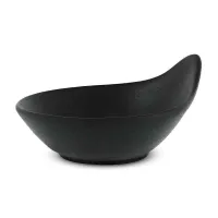 Plato Hoja de Porcelana10 Centimetros Negro Mate ARNI CS2770-25