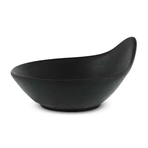 Plato Hoja de Porcelana10 Centimetros Negro Mate ARNI CS2770-25