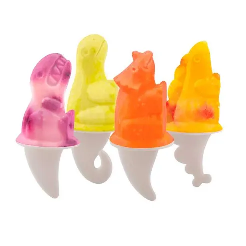 Moldes para Helado de Dinosaurios Naranja, Set de 4 Unidades TOVOLO 81-17092C