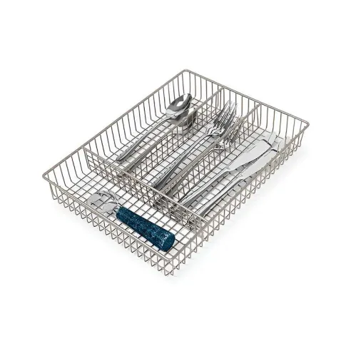 Bandeja para Almacenar Cubiertos Plateado de 4 Compartimientos TOVOLO 53077