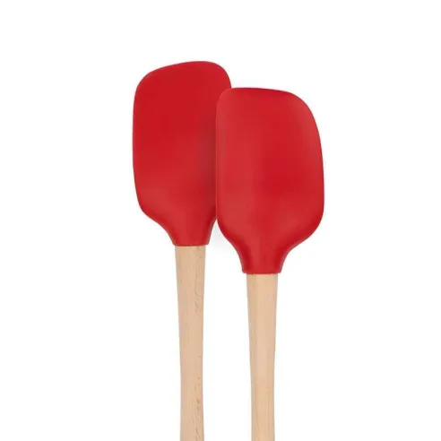 Espatula Mini Flex-Core de Silicon Rojo con Mango de Madera TOVOLO 60148-400