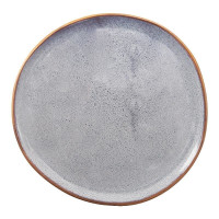 Plato Redondo de Ceramica 26.5 Centimetros Gris BELLARTE LDX-P00362 2