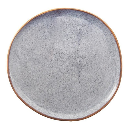 Plato Redondo de Ceramica 26.5 Centimetros Gris BELLARTE LDX-P00362