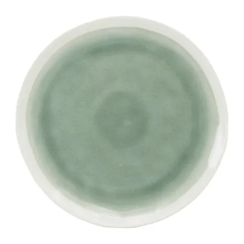 Plato Redondo de Ceramica 27.7 Centimetros Verde BELLARTE LDX-P00541