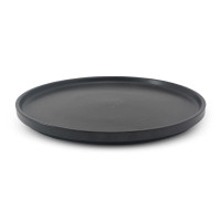 Plato Redondo de Ceramica 20 x 1.5 Centimetros Negro BELLARTE LDX-P00325