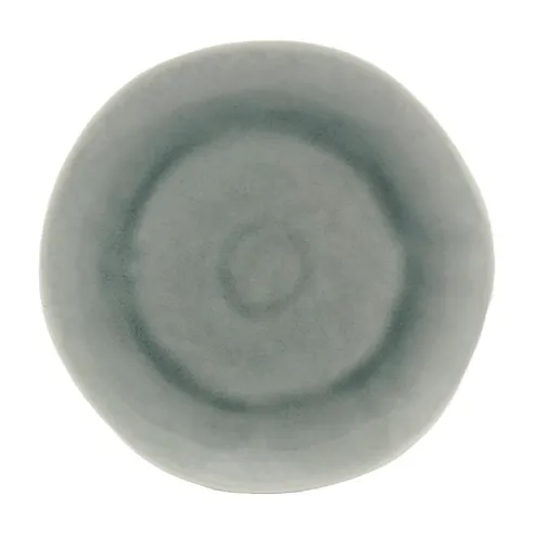 Plato Redondo de Ceramica 22 Centimetros Gris Claro BELLARTE LDX-P00124