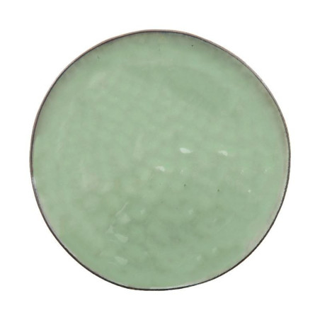 Plato Redondo de Ceramica 27.8 Centimetros Verde Musgo BELLARTE LDX-P00535