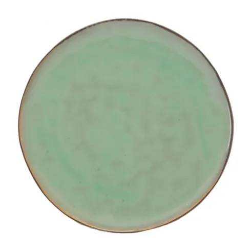 Plato Redondo de Ceramica 20.5 Centimetros Verde Musgo BELLARTE LDX-P00536