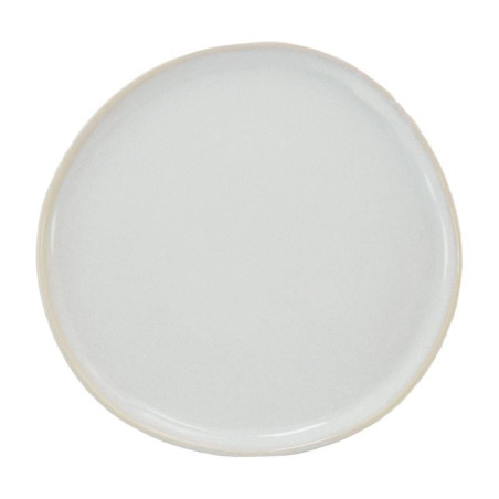 Plato Redondo de Ceramica 26.5 Centimetros Blanco Hueso BELLARTE LDX-P00356