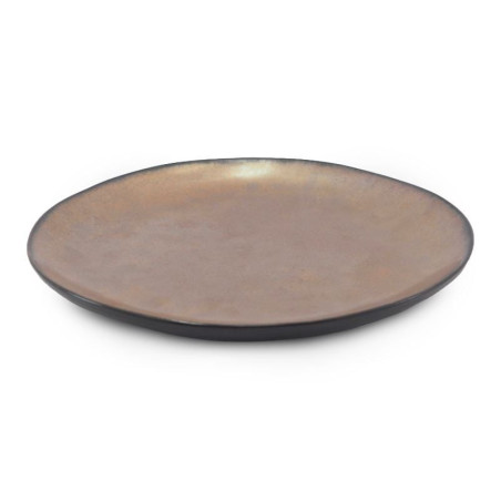 Plato Redondo de Ceramica 20 Centimetros Cafe BELLARTE LDX-P00618