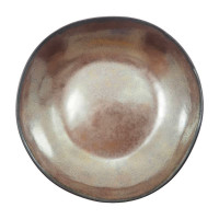 Bowl Redondo de Ceramica 20 x 4.5 Centimetros Cafe BELLARTE LDX-W00456 2