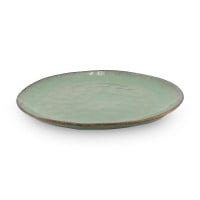Plato Redondo de Ceramica 20.5 Centimetros Verde Musgo BELLARTE LDX-P00536