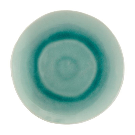 Plato Redondo de Ceramica 27.8 Centimetros Verde BELLARTE LDX-P00127