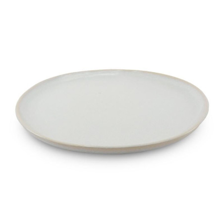 Plato Redondo de Ceramica 26.5 Centimetros Blanco Hueso BELLARTE LDX-P00356