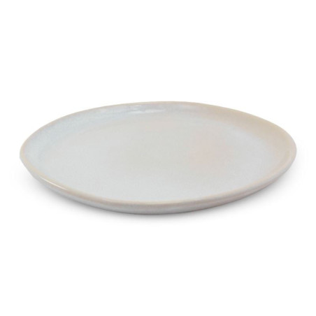 Plato Redondo de Ceramica 20.5 Centimetros Blanco Hueso BELLARTE LDX-P00357
