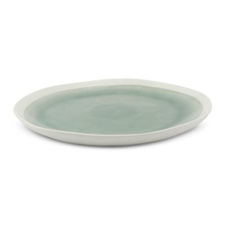 Plato Redondo de Ceramica 27.7 Centimetros Verde BELLARTE LDX-P00541
