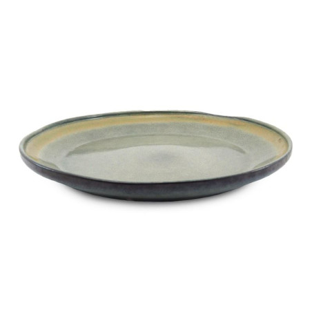 Plato Istanbul Redondo Coupe de Ceramica 11 Pulgadas Color Azul / Verde MASTER CHEF AZ27-1
