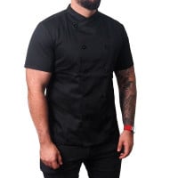 Gabacha Cruzada, Color Negra, Manga Corta, Talla L CHECKEDOUT CU102D0100A-L 2