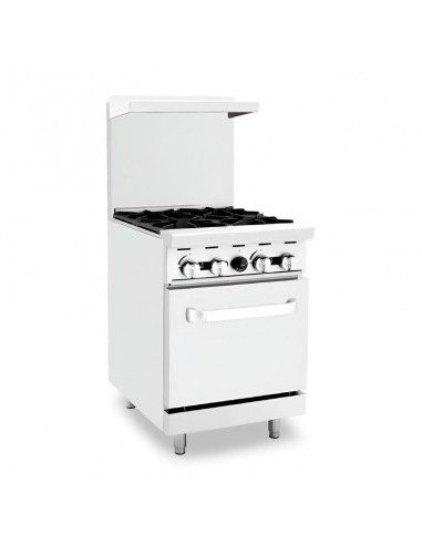 Cocina de Gas de 4 Quemadores con Horno de 24 Pulgadas QUANTUM PRO EC-4-H