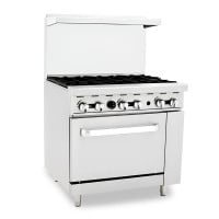 Cocina de Gas con 6 Quemadores con Horno QUANTUM PRO EC-6-H
