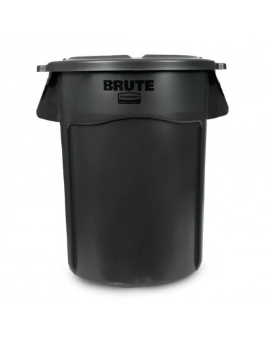 Basurero Redondo Brute de 44 Galones, Color Negro  RUBBERMAID FG264360BLA