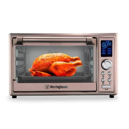 Tostador + Freidor Plateado de Aire de 25 Litros WESTINGHOUSE WKTOKFE1823