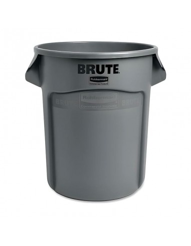 Basurero Brute Redondo de 20 Galones, Color Gris  RUBBERMAID FG262000GRAY