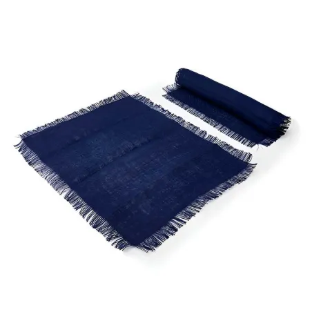 Individuales Rectangulares Azul Yute, Set de 2 Unidades MIKASA MKPMJUTBLRECPK 2