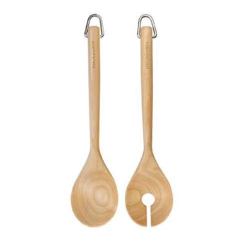 Juego de Servicio para Ensalada de Madera de Abedul 30 Centimetros KITCHEN AID KQR713OHE