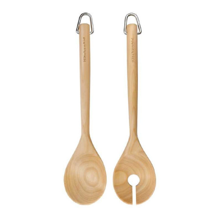 Juego de Servicio para Ensalada de Madera de Abedul 30 Centimetros KITCHEN AID KQR713OHE