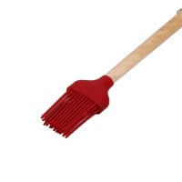 Brocha Pastelera de Madera de Abedul con Cabezal de Silicon Rojo 22 Centimetros KITCHEN AID KQR733OHERE 2