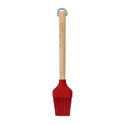 Brocha para Adobo de Madera de Abedul con Cabezal de Silicon Rojo 30 Centimetros KITCHEN AID KQR753OHERE