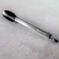 Pinza de Acero Inoxidable con Punta de Silicon Negro KITCHEN AID KQG094OHOBE 2