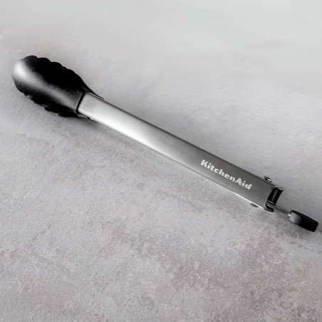 Pinza de Acero Inoxidable con Punta de Silicon Negro KITCHEN AID KQG094OHOBE