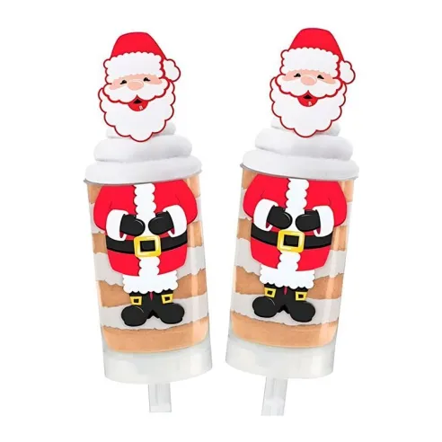 Decoracion para Treat Pop de Santa Claus, Set de 12 Unidades navideno 415-1944