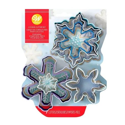 Cortador para Galletas Navidenas de Copo de Nieve, Set de 7 Unidades WILTON 2308-3803