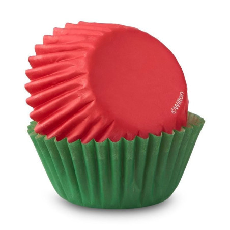 Capsulas para Cupcakes Mini de Color Verde y Rojo, Paquete de 50 Unidades WILTON 191011006
