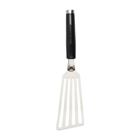 Espatula Flexible Clasica de Acero Inoxidable con Puno Negro 33 Centimetros KITCHEN AID KCG024OHOBE
