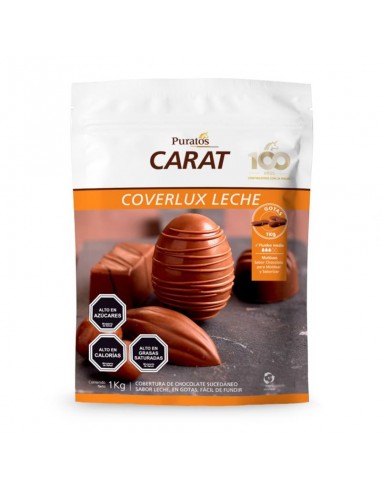 Cobertura de Chocolate Cafe en Gotas, Coverlux de 1 Kilogramo PURATOS 4005983 / 4011214