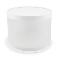 Caja Porta Queque Redonda Blanca de 26 x 26 x 16 Centimetros MASTER CHEF 0761092