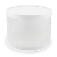 Caja Porta Queque Redonda Blanca de 30 x 30 x 16 Centimetros MASTER CHEF 0761093