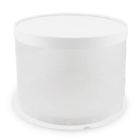 Caja Porta Queque Redonda Blanca de 35 x 35 x 16 Centimetros MASTER CHEF 0761094