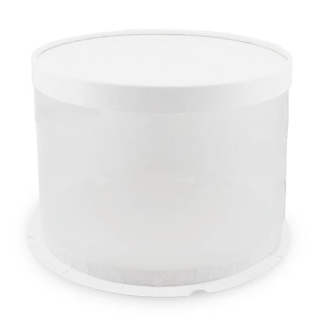 Caja Porta Queque Redonda Blanca de 35 x 35 x 16 Centimetros MASTER CHEF 0761094