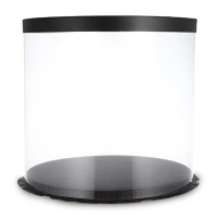 Caja Porta Queque Redonda Negra de 35 x 35 x 18 Centimetros MASTER CHEF 0761098