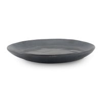 Plato Redondo de Ceramica 21 x 20 Centimetros Negro BELLARTE LDX-P00442
