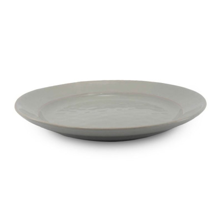 Plato Redondo de Ceramica de 27.7 Centimetros Gris BELLARTE LDX-P00587