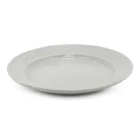 Plato Redondo de Ceramica 22.5 Centimetros Gris Claro BELLARTE LDX-P00588